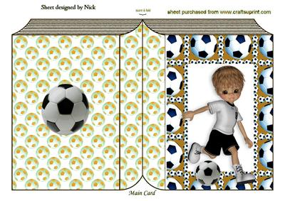 Folded Book of Footballer in Gold