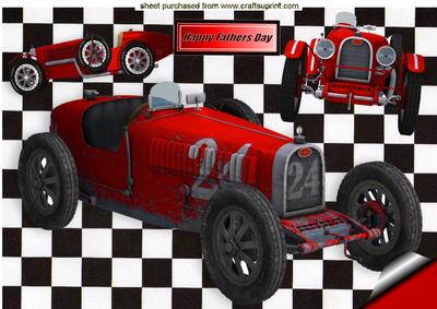 1926 Grand Prix Red Sports Car for Fathers Day A4