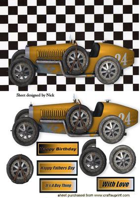 1926 Grand Prix Gold Vintage Sports Car
