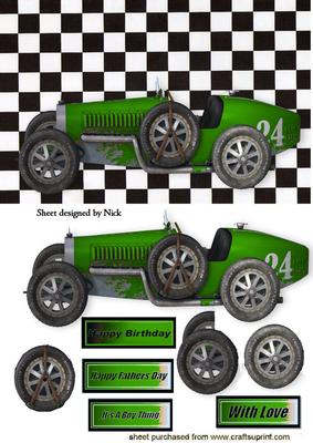 1926 Grand Prix Green Vintage Sports Car