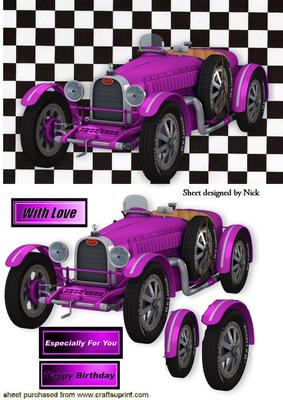 Pink Grand Prix 1926 Sports Racing Car