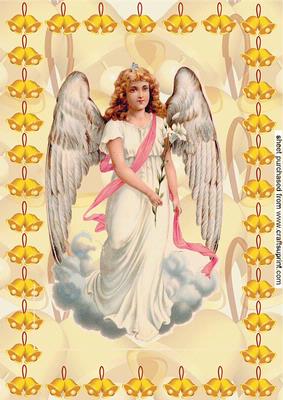 Large A4 Beautiful Christmas Angel