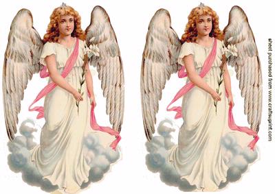 Large Beautiful Angels Decoupage.