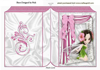 Blossom Fairy with Pretty Bow Folded Book