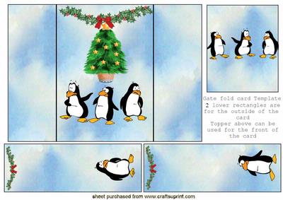 Cheeky Penguins Gate Fold