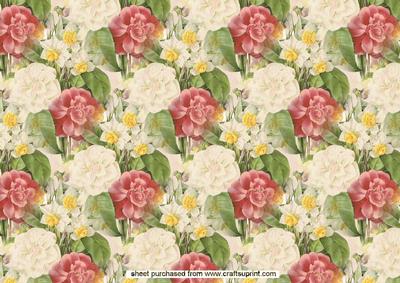 Bouquet of Flowers Backing Paper
