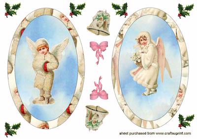 Christmas Oval Vintage Toppers
