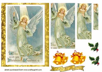 Vintage Christmas Angel Pyramid & Topper