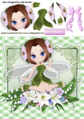 Pretty Fairie Among the Flowers