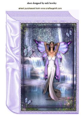 Gorgeous Fairie in Mystical Waterfall A4 Book