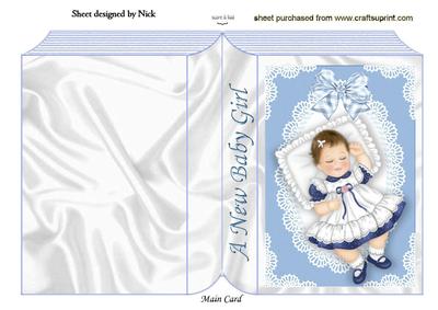 Little Sweetie Pie Sleeping on a Cushion Folded Book