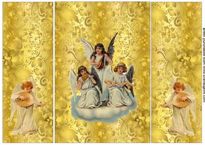 A Choir of Christmas Angels Singing