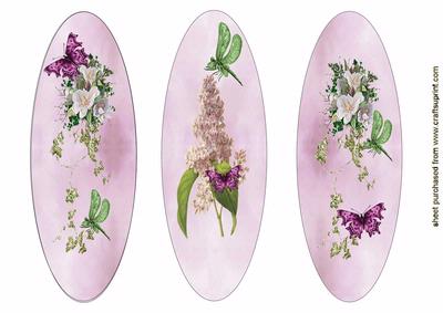 Pretty Floral Bookmarks or Toppers