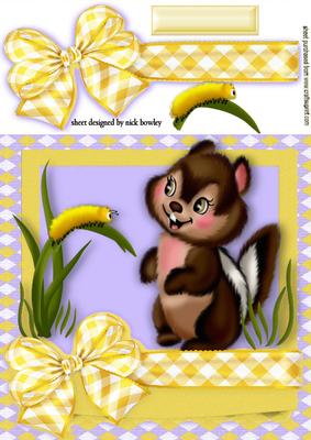 Little Chipmunk in Yellow with Cheeky Caterpillar