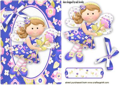 Pretty Fairie in Blue with Pretty Bow