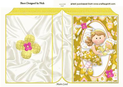 Cute Fairie in Gold Folded Book