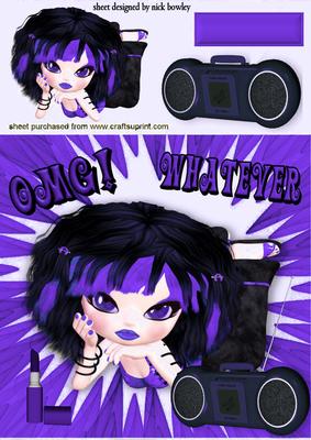 Omg! Whatever! Girl with Attitude in Purple
