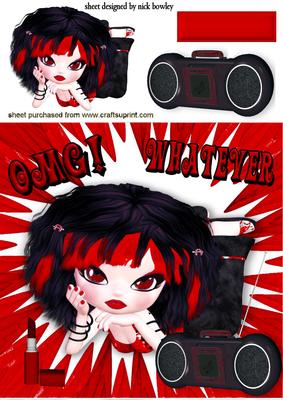 Omg! Whatever! Girl with Attitude in Red