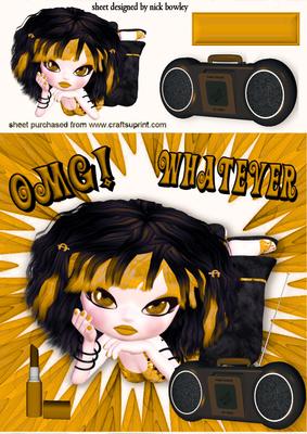 Omg! Whatever! Girl with Attitude in Gold