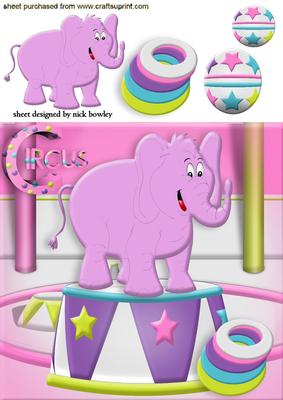 Little Pink Elephant in the Circus