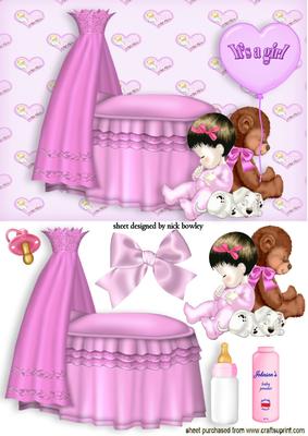 Teddy Puppy and Little Baby Girl
