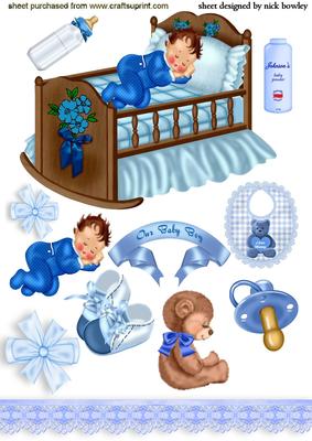 Our Sweet Baby Boy with Scrapbook Elements