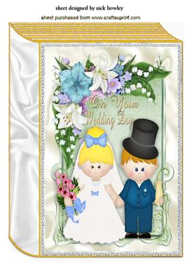 On Your Wedding Day with Flowersa4 Book