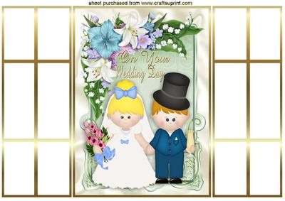 On Your Wedding, with Flowers French Gatefold