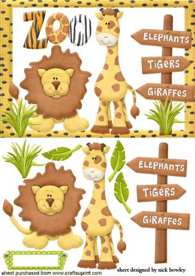 At the Zoo, with Lion and Giraffe