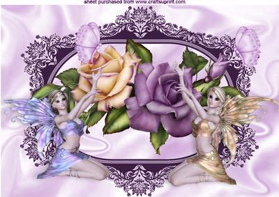 Faeries and Roses with Butterflies A4