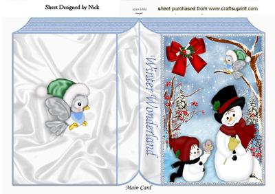 Winter Wonderland Cute Little Snowmen Folded Book