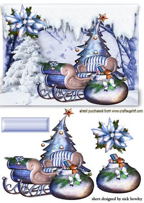 Santas Sleigh with Presents in the Snow