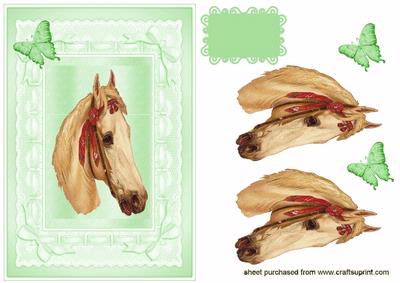 Beautiful Traditional Vintage Horse Quick Card