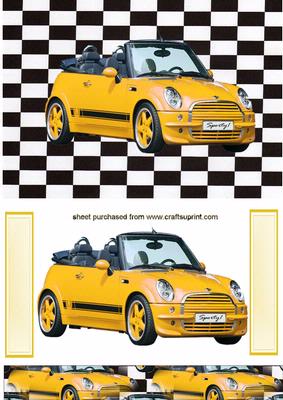 Sporty Yellow Convertable Car