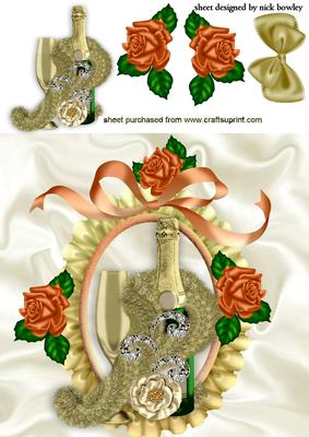 Pampering Time with Champagne in Frame of Roses