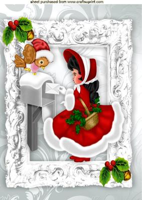 Little Girl Posting Her Letter to Santa A4