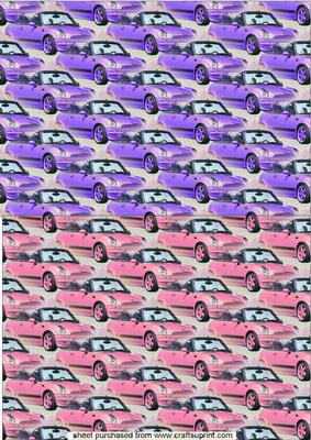 Pink & Purple B Acking Paper to Suit the Decoupage