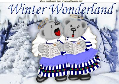 Winter Wonderland Singing Angel Teddies A4