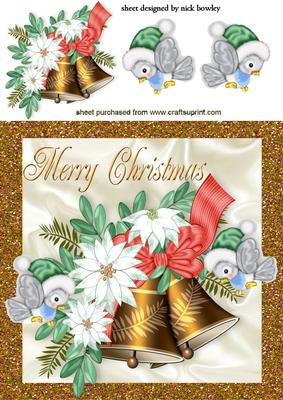 Little Robins with Santa Hats on and Pretty Bells