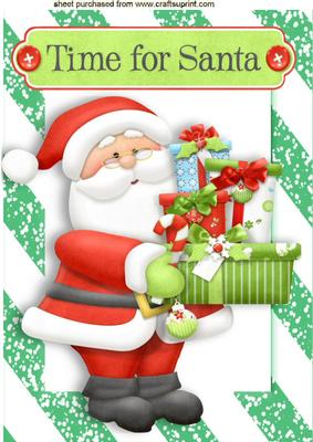 Lovely Santa with Lots of Presents A4