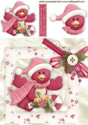 Heart of a Good Friend Cute Little Christmas Robin