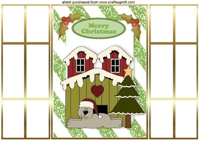 Little Dog with Kennel and Tree French Gatefold