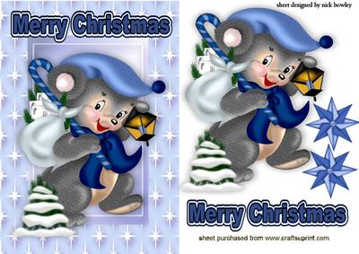 Cute Little Mouse in Star Frame