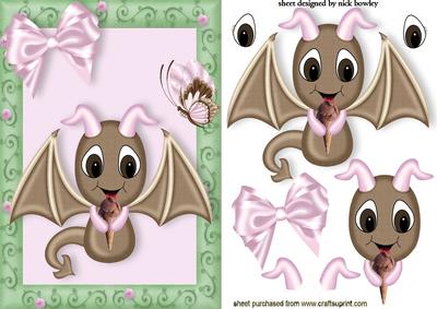 Cute Bat Eating a Yummy Ice Cream