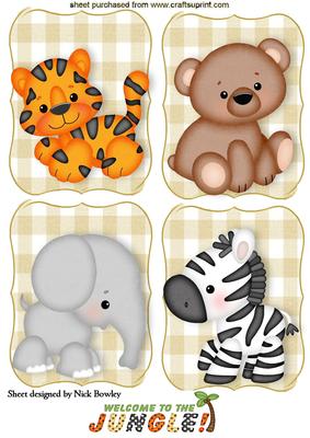 Jungle Animal Toppers