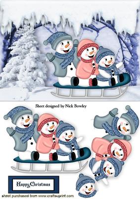 Fun in the Snow on a Sledge