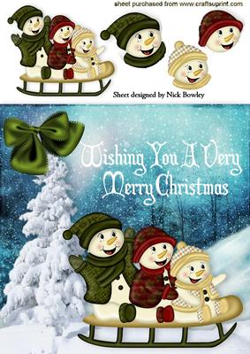 Snowmen Playing in the Snow