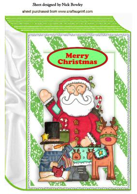 Whimsical Santa with Friends A4 Book