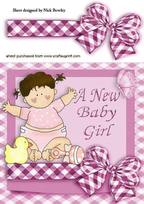 A New Baby Girl with Little Duck and Bow