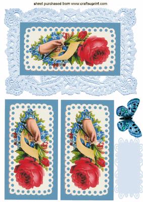 Beautiful Floral Hand of Rose Quick Card